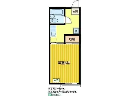 ラ・セジュール(ワンルーム/1階)の間取り写真