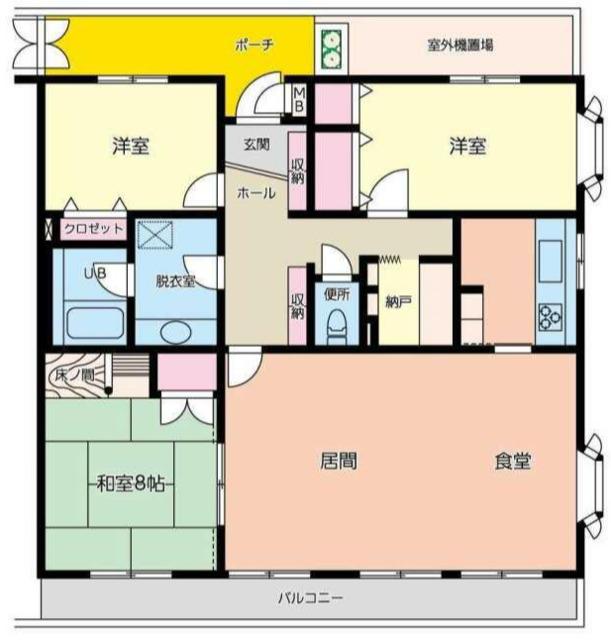 コートフェリカ(3SLDK/5階)の間取り写真