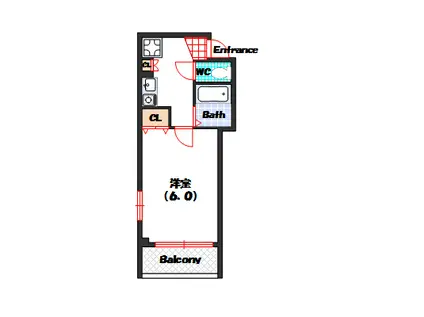 アストレ(1K/3階)の間取り写真