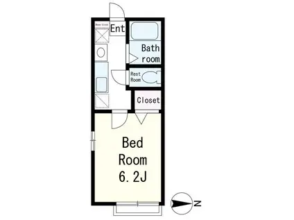 ローズメゾン(1K/1階)の間取り写真