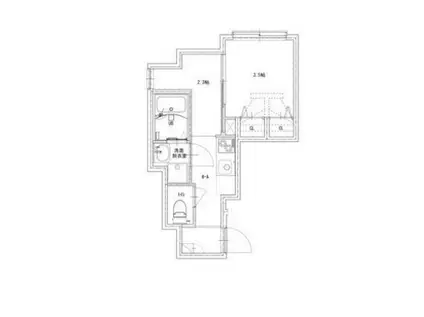 ソルナクレイシア下北沢(1K/1階)の間取り写真