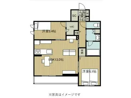 リトメゾンKII(2LDK/2階)の間取り写真