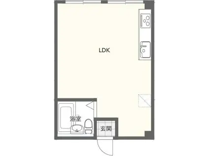 ソリッソ有馬(ワンルーム/1階)の間取り写真