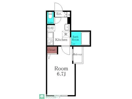 プレシャス蕨(1K/3階)の間取り写真