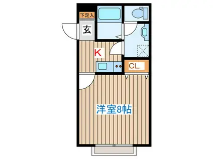 AZUL旭町(1K/3階)の間取り写真