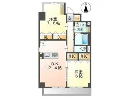 マリーゴールド(2LDK/3階)の間取り写真