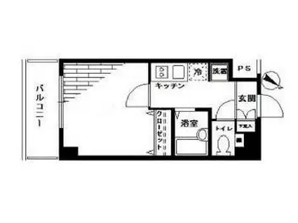 スカイコート文京茗荷谷(1K/3階)の間取り写真