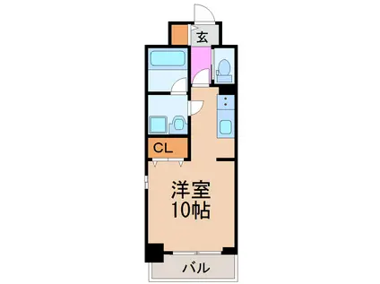 レジデンス SUN.K(ワンルーム/8階)の間取り写真