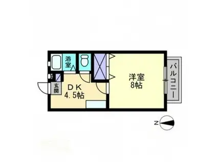 パールコートA(1K/2階)の間取り写真