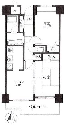 ペルマネンテ・アビ(2LDK/10階)の間取り写真