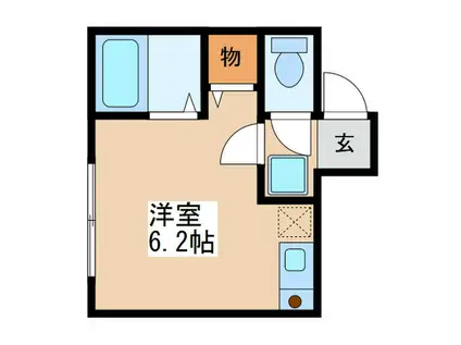 ル・シェル(ワンルーム/1階)の間取り写真