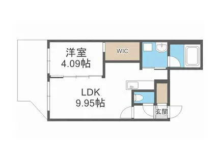 ラ・シュエットI(1LDK/1階)の間取り写真