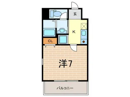 プレッツァ西宮(1K/3階)の間取り写真