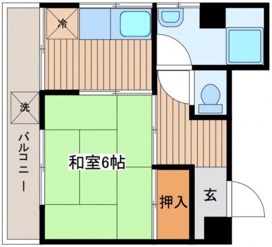 寺岡ビル(1K/4階)の間取り写真