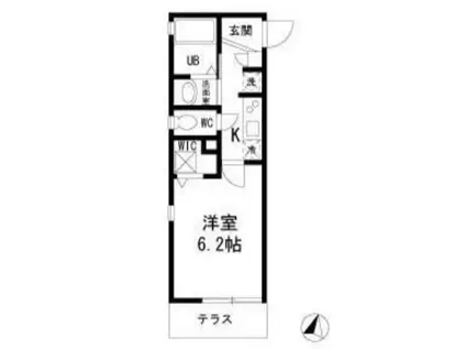 CASA YAMATO(1K/1階)の間取り写真