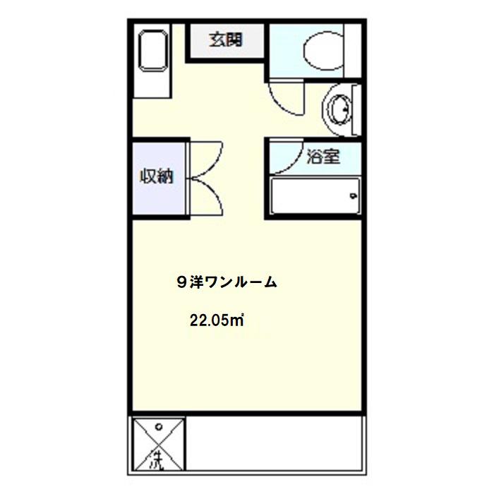 メゾンサンシャトー(ワンルーム/2階)の間取り写真