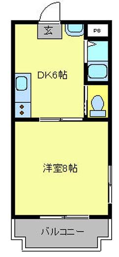 メゾン・オバタ(1DK/3階)の間取り写真