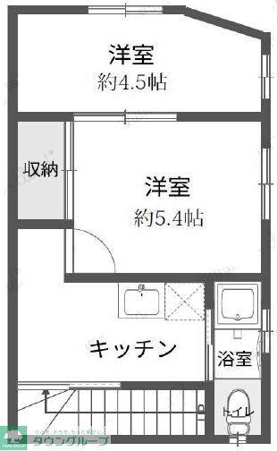 東村山市富士見町アパート(2K/2階)の間取り写真
