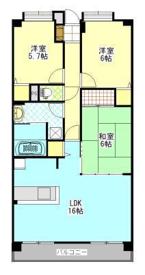 コートビレッジ山王(3LDK/4階)の間取り写真