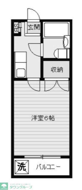 本蓮沼レジデンス(1K/2階)の間取り写真