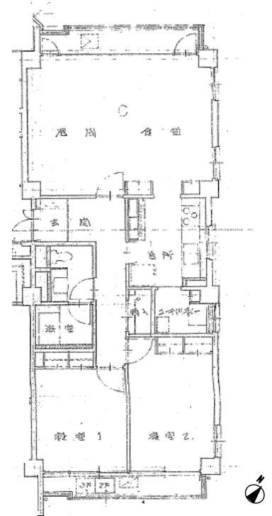 神宮前井門(2LDK/2階)の間取り写真