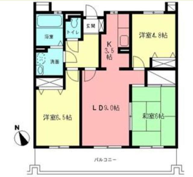 アルカンシエル(3LDK/1階)の間取り写真