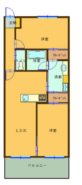 アルファステイツ野(2LDK/10階)の間取り写真