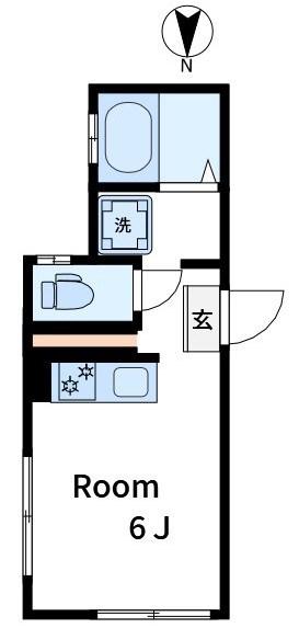 佐藤ビル(ワンルーム/1階)の間取り写真