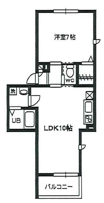 アースフラット111(1LDK/3階)の間取り写真