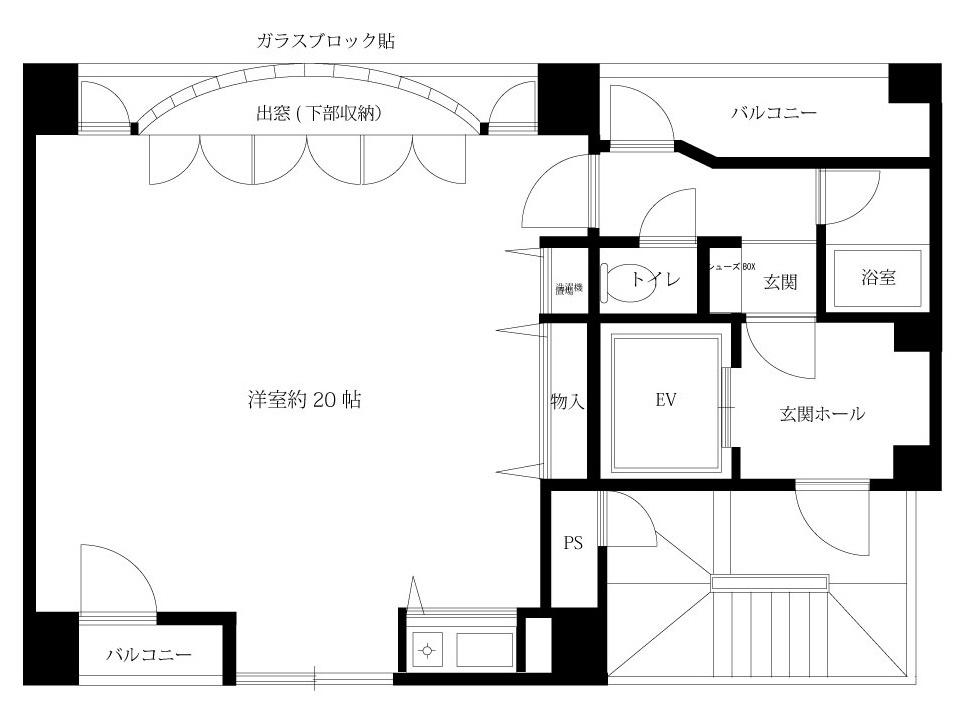 六甲池袋プラザ(ワンルーム/4階)の間取り写真