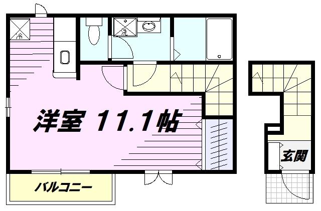 コンフォートヤマダヤ(ワンルーム/2階)の間取り写真