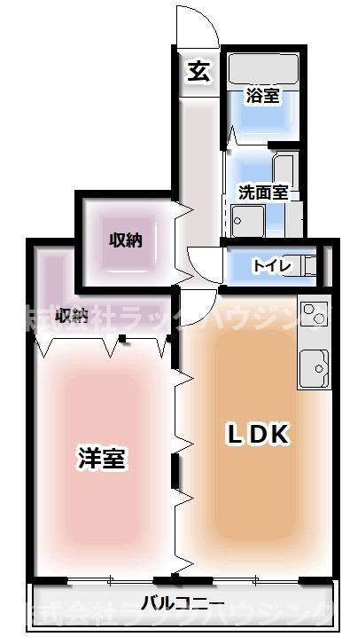 三福ビル(1LDK/4階)の間取り写真