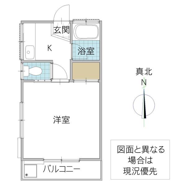石井アパートB棟(1K/2階)の間取り写真