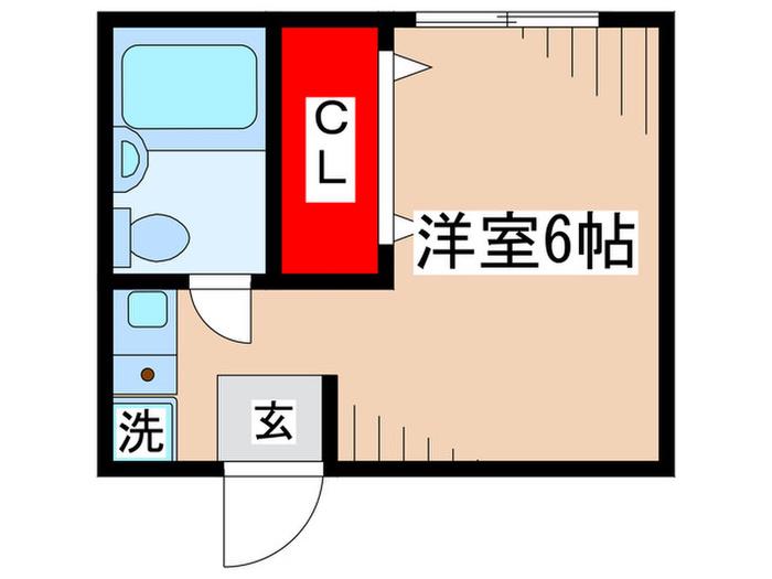 MKコーポ(ワンルーム/1階)の間取り写真
