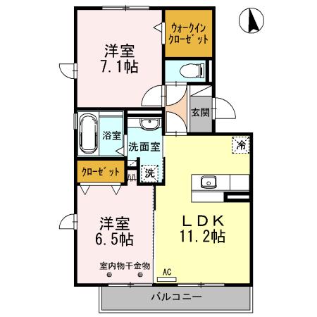 ソラーナ(2LDK/3階)の間取り写真