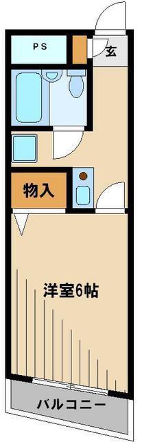レジデンスオカノ(1K/2階)の間取り写真