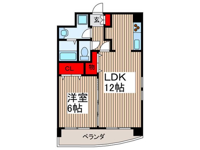 グラン・エスプリ(1LDK/2階)の間取り写真