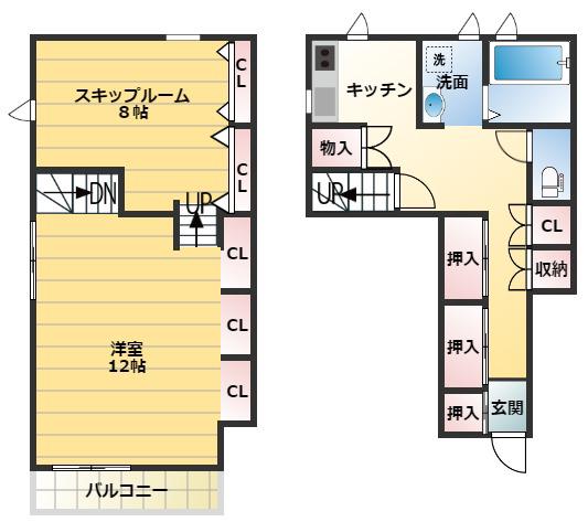 ココカラハウス川内5(1SK/1階)の間取り写真