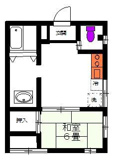 八百錦ビル(1K/3階)の間取り写真
