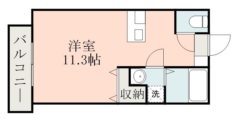 A&M葉月館(ワンルーム/3階)の間取り写真