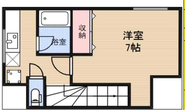 コーポよしざわ2号棟(1K/2階)の間取り写真