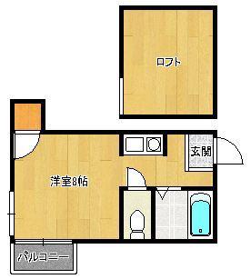 シティオ竹下(ワンルーム/2階)の間取り写真