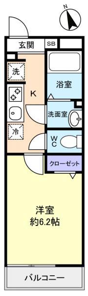 リブリ・八千代台北(1K/1階)の間取り写真
