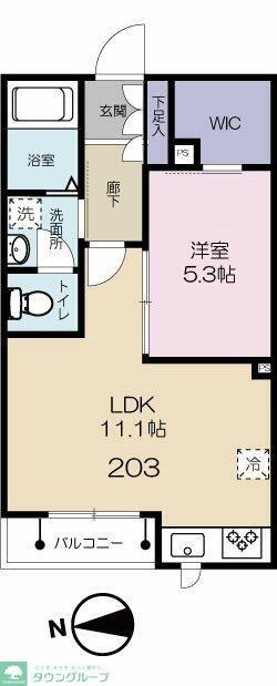 レジデンシア ド リオ(1LDK/3階)の間取り写真