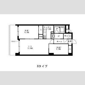 第50松井ビル(2LDK/2階)の間取り写真
