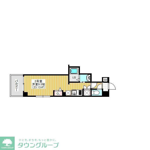 REGULUS三ノ輪(1K/2階)の間取り写真