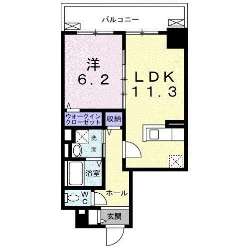 オリヴィエ(1LDK/4階)の間取り写真