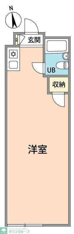 FELICE浦和(ワンルーム/1階)の間取り写真