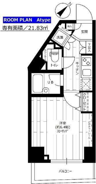 ステージファースト三軒茶屋(1K/7階)の間取り写真