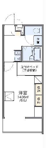 レオパレスサンブリッジIV(1K/1階)の間取り写真